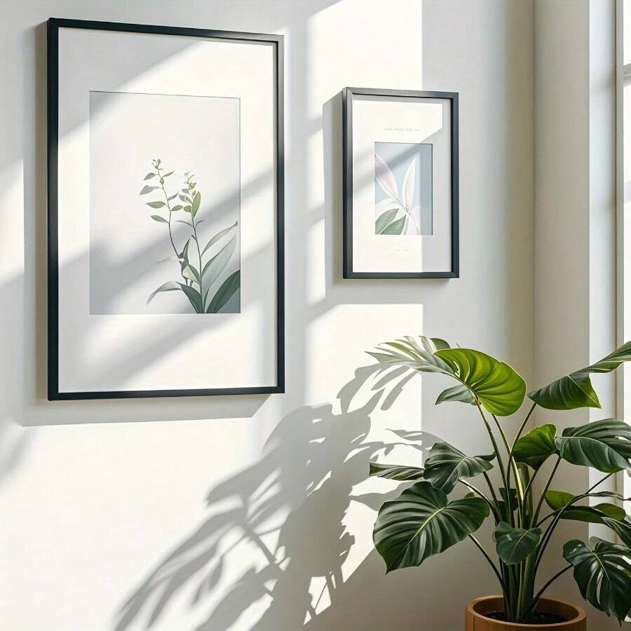 Set Of Three A2 Photo Frames, Suitable For A2/A3/30X40Cm Sizes, Designed In Black For A Photo Gallery - Features Slide-In Strips For Easy Mounting Either Horizontally Or Vertically - 3 Pcs Black - View 1