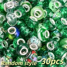 30/50顆 9x14mm 9款混色樹脂歐式大孔隔珠 鑲鑽手工珠 DIY手鍊筆珠手工配件 - 彩色 - 查看 16