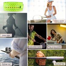 2 Rolls Anti-Slip Racket Grip Tape, Dual-Color Ribbed Handle Wrap, Suitable For Tennis, Badminton And Pickleball - Durable Sweat-Absorbent Wrap, 43.31 Inch Length, Also Applicable To Fishing Rods And Tool Handles - Shock-Absorbing, Breathable, High-Adhesive Backing, Indoor/Outdoor Training Accessory - Multicolor - View 5