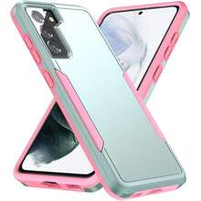 軍用級手機殼，適用於 Galaxy A06 A36 A26 A56 A25 A05 A35 A55 A14 A54 A33 A53 A71 A73 A17 S26 S25 S23 S22 S21 S26 Ultra S25 FE S24 Plus，裝甲防護殼 - 綠粉紅色 - 查看 6