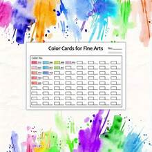 Blank White Card For Art, Watercolor And Paint Color Mixing Tracking, White Paper Color Chart Suitable For Artists And Students - A - View 4