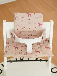 1pc Baby High Chair Cushion For Stokke Tripp Trapp Soft Washable Seat Pad Unicorn Dinosaur Comfortable Padded High Chair Insert For Infants & Toddlers - Multicolor - View 1