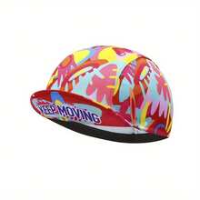 Macaron Graffiti Style Bicycle Sports Cap, Quick-Dry Breathable Sports Cap For Cycling, Running - Stripe - View 4