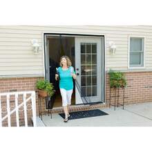 Magnetic Screen Door For French & Sliding Door – Heavy Duty Hands-Free Self-Closing Fiberglass Mesh, Black Trim - Fits 70" X 80" Doors (72" X 82" Screen Size) - White Trim - View 9