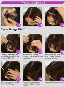 Bangs Synthetic Straight Natural Fringe Princess Cut Bangs Clip In Hair Extensions Women Hair Bangs Fake Fringe Hair - Multicolor - View 5