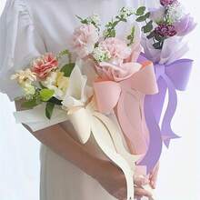 5pcs/Set Single Flower Box, Bouquet Handbag, Floral Art Box, Fairy Wand, Rose Bouquet Packaging Box With Bow - Gift Box - View 8