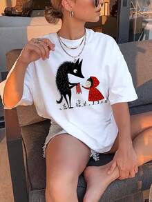 Women T-Shirts - 白色 3 - 查看 3