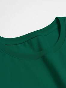 1 Piece Casual Fashion For Men And Women 100% Women's January Rio T-Shirt, Brazil, With Outstanding Features Dog Lover Print, Casual Holiday Short Sleeve Top, Women's Easter Clothing Set - 綠色 - 查看 2