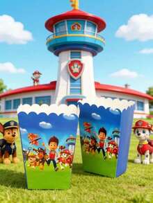 Paw Patrol Themed Series Cute Popcorn/French Fries Boxes (12 Pcs/Set) - Pink - View 4
