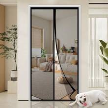 Summer Upgraded Black Fiberglass Anti-Mosquito Door Curtain, High Transparency Mesh, Strong Magnetic Self-Closing, Suitable For Home Use, Thick & Durable, Invisible Design, Breathable, No Drill Installation, Anti-Insect Door Curtain - Glass Black - View 10