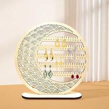 2D Flat Wooden Earring Storage Rack, Column Display Stand, Jewelry Rack, Suitable For Selling Necklaces And Earrings, No Electricity Required - Multicolor - View 7