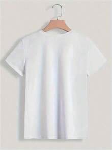 100% Cotton This Lady, My Dear, I Am The Aunt, Casual Short Sleeve Crew Neck T-Shirts For Women. - 白色 - 查看 2