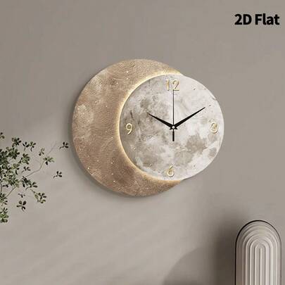 1 chiếc đồng hồ treo tường hình mặt trăng tối giản, hoạt động siêu êm, không phát ra tiếng tích tắc, thích hợp để trang trí phòng khách, phòng ngủ, văn phòng, phòng ăn và quán cà phê, là món quà trang trí nhà cửa hoàn hảo cho bạn bè và gia đình.