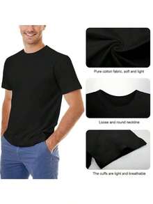 1 Funny Mother's Day T-Shirt For Mom - With The Humorous Slogan "You Scared Me, I Have Three Children", Casual Short Sleeve Crew Neck T-Shirt, Machine Washable, Black Text T-Shirt, Perfect Gift For Mothers With Three Children, Casual And Stylish Cotton T-Shirt, 180g 100% Cotton. - 黑色 - 查看 2