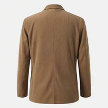 Officeau Men's Old Money Khaki Corduroy Blazer, For Business Formal/Evening Events - Khaki - View 5