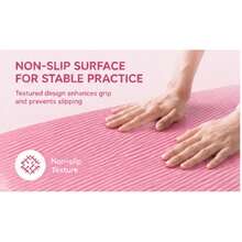 Local Delivery-Pink 8mm Extra Thick Yoga Mat, Non-Slip Cushioned Mat For Home Workouts - Pink - View 4