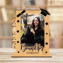 1pc Graduation Photo Frame, Ideal Graduation Gift - Lightweight Square Vertical Frame, Themed Design, Vertical Photo Display, Can Hang Diploma And Tassel Memorabilia, Suitable For Graduate And Classmate Home Decor - 1PC - View 2