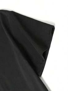 Camiseta con Estampado de Corazón con Dedos, Manga Corta, Cuello Redondo, Estilo Casual, Adecuada para Verano y Primavera, Ropa de Mujer Transpirable y Cómoda - Negro - Ver 4