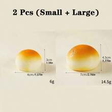 1 chiếc bánh mì mềm dẻo, giống thật, đồ chơi bóp giảm căng thẳng, mô hình trang trí bánh, đồ chơi độc đáo. - Xem 17