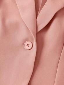 Blazer casual de mujer con botones y mangas 3/4 para uso en casa y al aire libre - Rosa - Ver 7