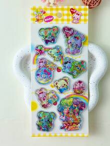 New 2026 Design Cute Girl Water Decal Stickers, Adorable Stickers, Fun Shiny Embossed Decorations, Japanese Anime Stickers, 3D Texture, Delicate Design, Self-Adhesive Waterproof Decorative Stickers, Creating A Complete Decorative Atmosphere With Tactile Effect. - Multicolor - View 2