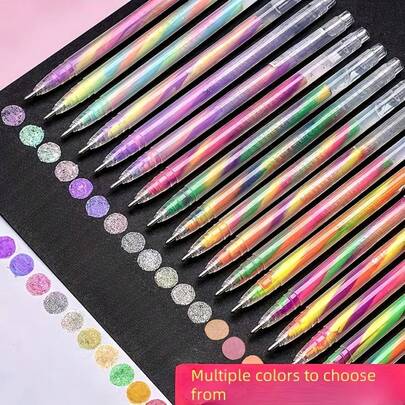30 Colors Neon Gel Neutral Pen Set With 30 Colors To Choose From, 1.0mm Glitter Ink, Vibrant Mixed Colors, Smooth Writing, Suitable For Diaries, Greeting Cards, DIY Crafts, Scrapbooks, Painting, Notes And Art Projects