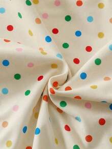 Traje de baño de dos piezas con estampado de lunares, escote asimétrico y espalda descubierta, atuendo de vacaciones en la playa para el verano - Multicolor - Ver 6