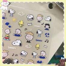 1 miếng dán trang trí tự làm hình Snoopy, hình hoạt hình dễ thương chống thấm nước, quà tặng phổ biến cho năm mới, ngày Valentine, lễ Phục sinh [Kiểu ngẫu nhiên] - Nhiều màu - Xem 3