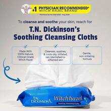 T.N. Dickinson's Witch Hazel Cleansing Cloths,  Refreshing And Soothing, These Cleansing Cloths Are Infused With Natural Witch Hazel To Gently Cleanse And Refresh Skin. 25 Count –Ideal For Removing Dirt, Oil, And Makeup, They Leave Your Skin Feeling Soft And Revitalized. - 1 - 查看 7