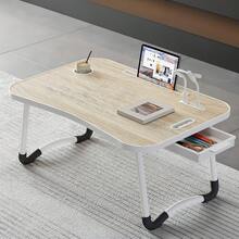Foldable Laptop Bed Table With Adjustable Tilt Top, Portable Lap Desk With Cup Holder Storage Drawer, Wooden Bed Tray For Sofa Bed Window, Multifunctional Computer Workstation For Reading Working Gaming,Reading Table, Gaming Lap Table - Camel - View 13