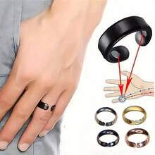 2pcs Unisex Anti-Snoring Rings - Adjustable Magnetic Therapy Rings, Reusable, No Battery Required, Sleep Aid - Rose Gold - View 3