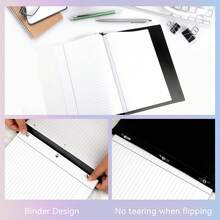 Loose Leaf Paper Wide Ruled Notebook Paper, 8" X 10.5" Lined Filler Paper For 3-Ring Binders, 3-Hole Punched Writing Paper-120 Sheets, White - 顏色B - 查看 5