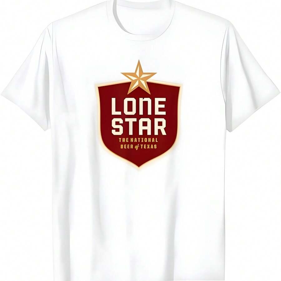 Estilo de estrella solitaria - Camiseta con logotipo - Blanco - Ver 1