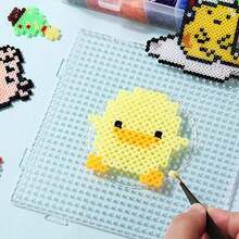 4/1pc Transparent Large Square Perler Bead Board Suitable For 2.6mm Beads, DIY Ironing Melting Bead Template, Handmade Craft Accessories Making Supplies, Only Includes Perler Bead Board And Beads, Other Accessories Not Included - A - View 8