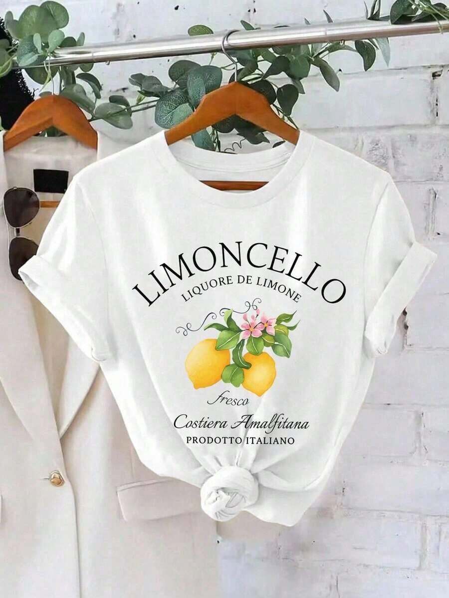 Camiseta Limoncello, Camiseta de los Limones de la de Amalfi, Italia - Celeste 2 - Ver 1