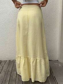 Women's Casual Striped Skirt - Rosa - Ver 7