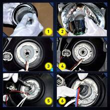 Nilight 2.5" Mini Projector Lens Retrofit Kit For H1 Bulb Headlights, Shroud Custom Headlamp Conversion For Car Upgrade & Night Driving - A - View 6