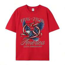 ropa de mujer [100% Algodón] HIPTEE America 250th Anniversary 1776 2026 Camiseta Unisex para Hombres, Mujeres y Niños - Ropa de uso diario para el campus - Rojo - Ver 7