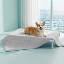 ZOMISIA Premium Cooling Blanket For Large Dogs - Q-MAX&Gt;0.5 Cold Breathable Washable Pet Mat, Travel Soft Dog Summer Essentials, Grey, 40"X50" - ColorC - View 1