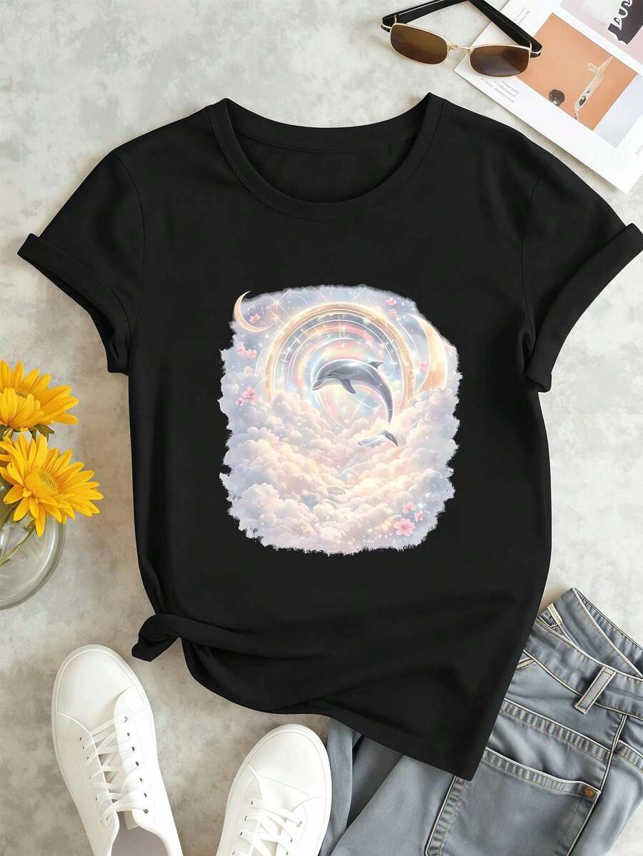 Women T-Shirts - Black - View 1