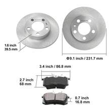 Juegos de herramientas automotrices - Disco trasero de 232 mm - Ver 10