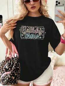 Dam-T-shirts - Svart - Visa 1