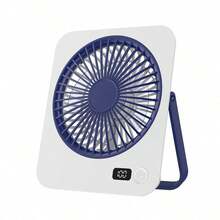 1pc Ultra-Quiet Mini Desktop Electric Fan, High-Airflow Portable Wall-Mounted Fan, USB Rechargeable Ultra-Thin Cooling Fan, Long-Lasting Battery Life For Indoor And Outdoor Use - A - View 14