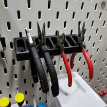 8-Hole Pegboard Pliers Rack, Universal 5mm Hole Board Tool Storage Organizer, Heavy Duty Wall Mounted Hardware Tool Rack, Suitable For Garage Workshop Screwdriver Pliers Storage - 8 Holes - View 11