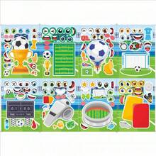 10 Hình dán ghép hình dành cho người hâm mộ bóng đá, hình hoạt hình quả bóng thể thao, chất liệu thể thao bóng đá, hình dán thủ công vui nhộn, hình dán ghép hình. - A - Xem 6