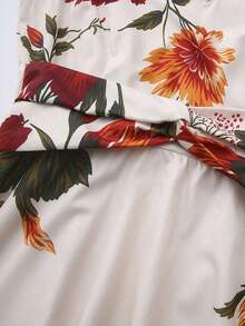 Vestido casual de mujer sin mangas con estampado de posicionamiento simple, vestido acampanado con cintura ceñida, adecuado para verano casual, vacaciones, primavera/verano, oficina, diario, fiesta, playa, graduación, uso versátil de oficina, ves - Multicolor 9 - Ver 5