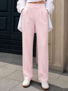 MODA MO, REF: 505 Women's Dress Pants, High Waist, Casual, Sophisticated, Elegant, Modern, Casual, Blogger, Striped, Refined Look, Comfortable, Summer  3.3. - 粉色 - 查看 4