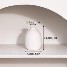 Jarrones de cerámica blancos, adornos decorativos nórdicos, decoración para el hogar y la sala de estar, arreglos florales, accesorios para bocetos, decoración de escritorio - C7-0233 - Ver 2