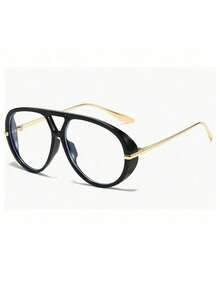 SeeBand Fashion Aviator For Women And Men, Retro Oversized Round Glasses, Retro Shield Large Frame Fashion Glasses, European And American Style Fashion Glasses, Outdoor Travel And Street Style Accessories, Fashion Glasses For Women, Autumn/Winter Clothing, Beach Accessories, Retro Y2K Basic Business Casual Gift - Multicolor - View 19