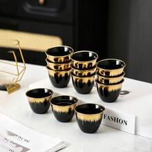 1pc, 6pcs, 8pcs, 12pcs Ceramic Cups For Kitchen, Dining Room, Living Room, Gifts, Coffee Cups, Tea Cups, Suitable For Tea, Coffee, Milk, Fruit Juice, Weddings, Banquets, Gifting, Birthdays - Multicolor - View 1